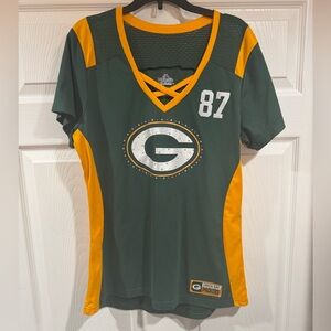 NFL Green Bay Packers Jordy Nelson #87 Womens Jersey Top Large L Majestic